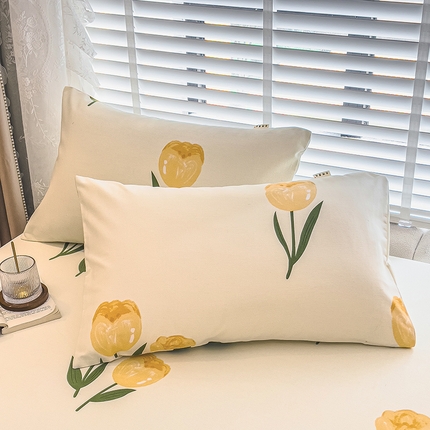 芃成家纺 2023新款磨毛系列磨毛枕套 郁金香