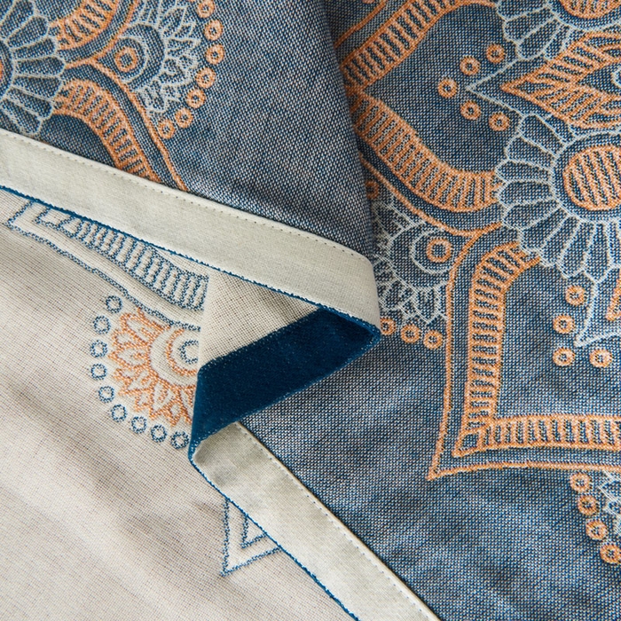 91家纺网 家纺一手货源 找家纺 朴尔-2023新款波西米亚风全棉四层纱布枕巾 52*78 万花筒