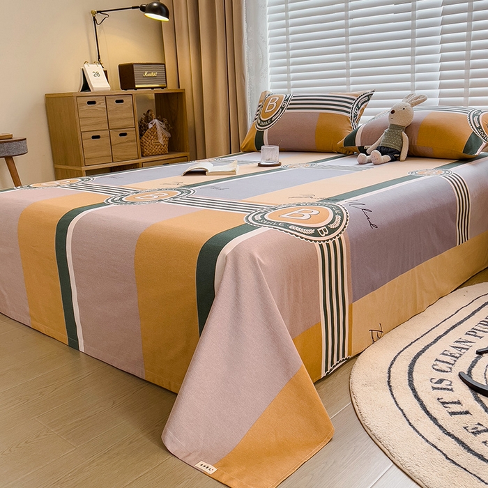 91家纺网 家纺一手货源 找家纺 芃成家纺 2023磨毛单床单 创意空间-棕