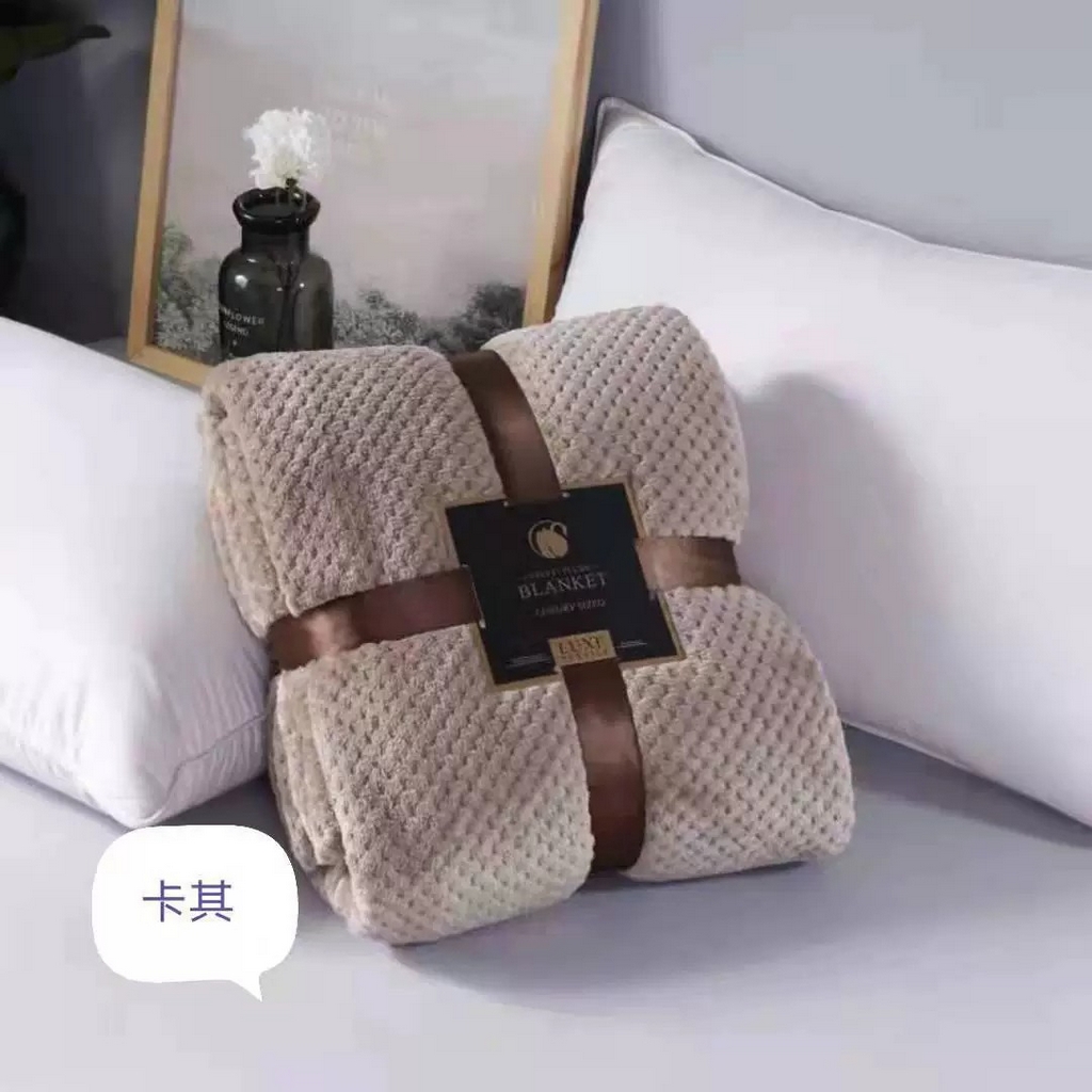 91家纺网 家纺一手货源 找家纺 （总）梦斋 2023新款加厚菠萝格毛毯法兰绒贝贝绒毛毯280克