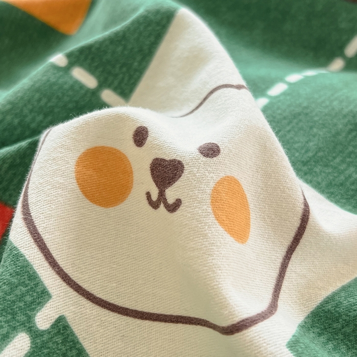 91家纺网 家纺一手货源 找家纺 芃成家纺 2023新款磨毛系列磨毛枕套 甜蜜小熊