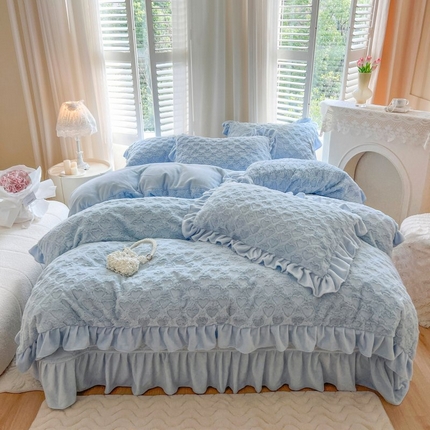 91家纺网 家纺一手货源 找家纺 （总）乐朵家居 2025秋冬 甜心小姐 床单款夹棉床盖四件套