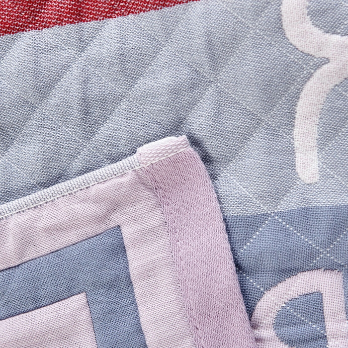 91家纺网 家纺一手货源 找家纺 朴尔-2023新款彩色糖果系列纯棉三层纱布枕巾-朴尔 调皮狗粉