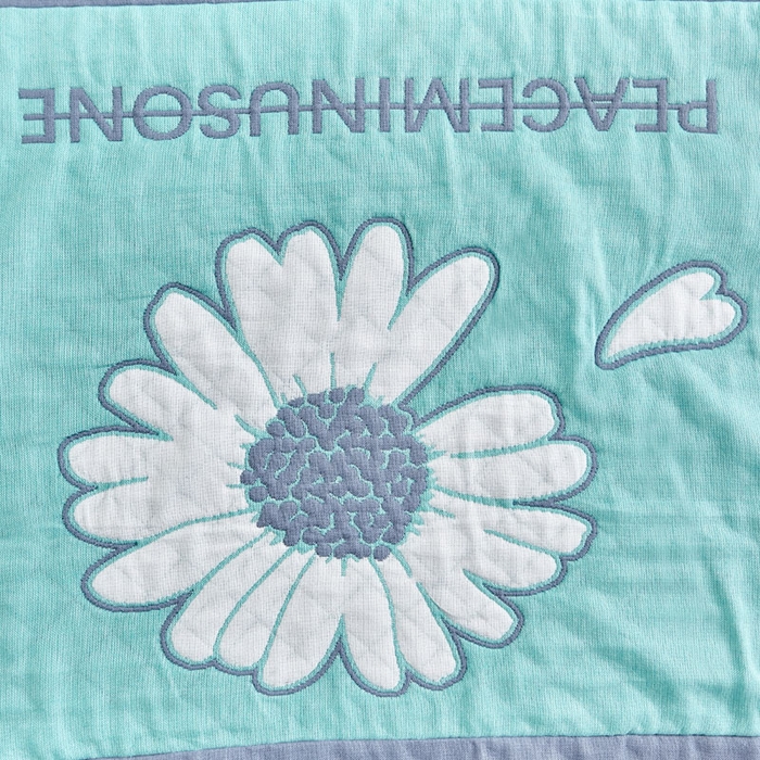 91家纺网 家纺一手货源 找家纺 朴尔-2023新款彩色糖果系列纯棉三层纱布枕巾-朴尔 清新甘菊绿