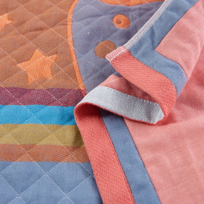 91家纺网 家纺一手货源 找家纺 朴尔-2023新款彩色糖果系列纯棉三层纱布枕巾-朴尔 调皮胡萝卜粉