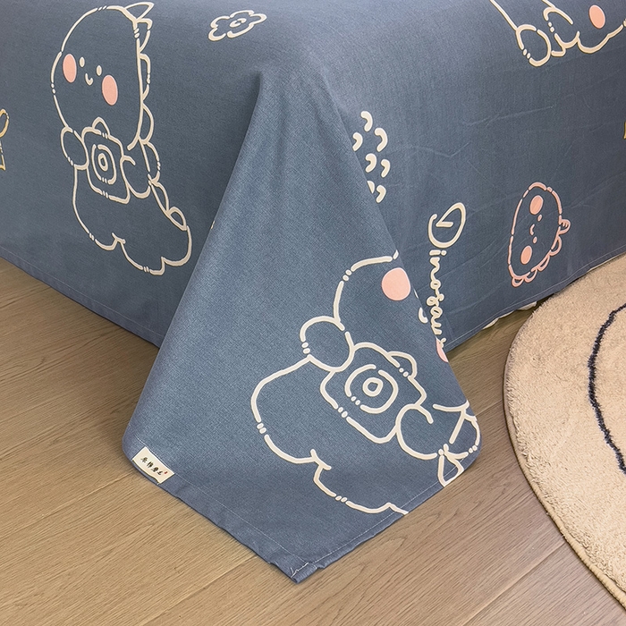 91家纺网 家纺一手货源 找家纺 芃成家纺 2023新品磨毛被套 恐龙王国-兰