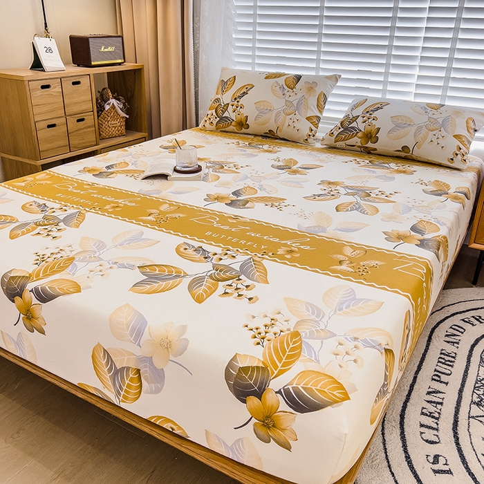 91家纺网 家纺一手货源 找家纺 芃成家纺 2023新款磨毛单床笠 晚秋