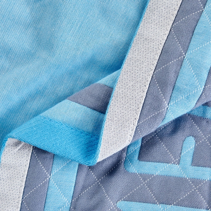 91家纺网 家纺一手货源 找家纺 朴尔-2023新款彩色糖果系列纯棉三层纱布枕巾-朴尔 调皮狗蓝