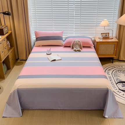 91家纺网 家纺一手货源 找家纺 芃成家纺 2023磨毛单床单 梦幻空间-粉