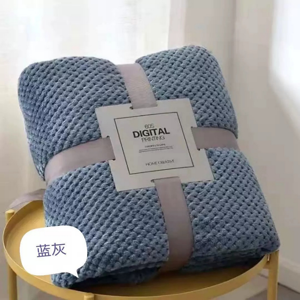 91家纺网 家纺一手货源 找家纺 （总）梦斋 2023新款加厚菠萝格毛毯法兰绒贝贝绒毛毯280克