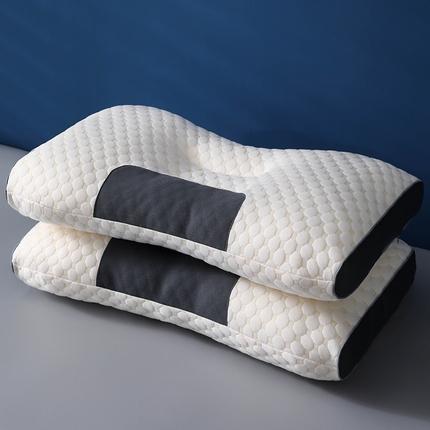 （总）织布人 2023新款枕芯跑量爆款针织棉二代SPA按摩护颈羽丝绒枕头枕芯45*72cm