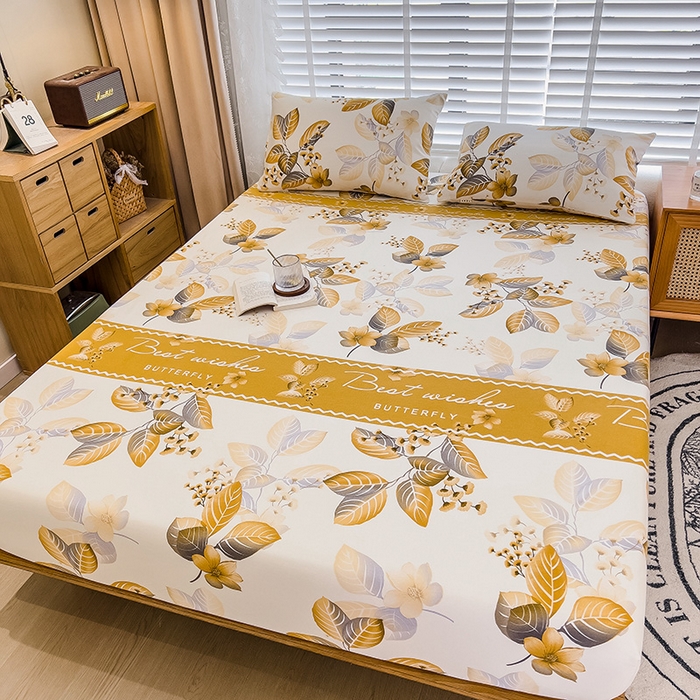 91家纺网 家纺一手货源 找家纺 芃成家纺 2023新款磨毛单床笠 晚秋