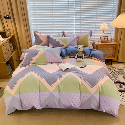 芃成家纺 2023新款磨毛四件套 多维空间