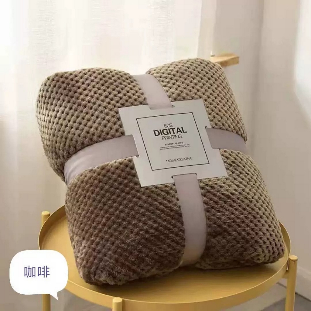 91家纺网 家纺一手货源 找家纺 （总）梦斋 2023新款加厚菠萝格毛毯法兰绒贝贝绒毛毯280克