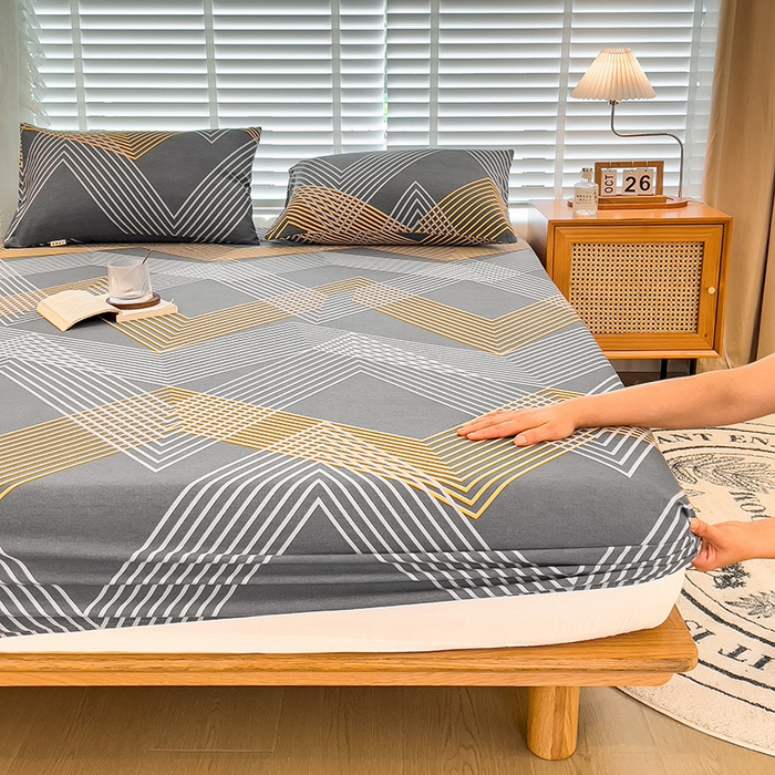 91家纺网 家纺一手货源 找家纺 芃成家纺 2023新款磨毛单床笠 曼巴克