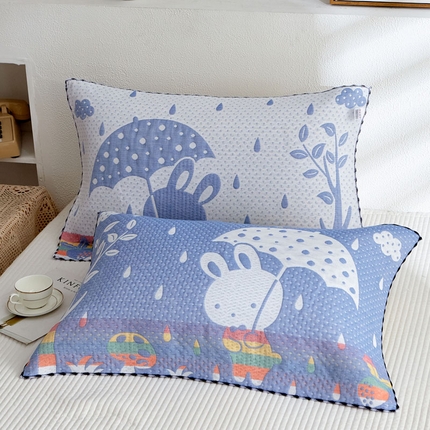 91家纺网 家纺一手货源 找家纺 （总）朴尔-2023新款AB版蜂窝提花锁边立体枕巾 50*76