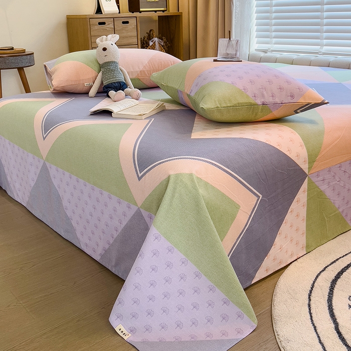 91家纺网 家纺一手货源 找家纺 芃成家纺 2023磨毛单床单 多维空间