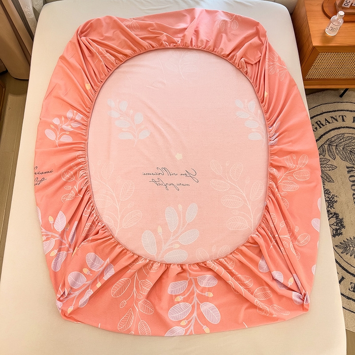 91家纺网 家纺一手货源 找家纺 芃成家纺 2023新款磨毛单床笠 春色朝阳