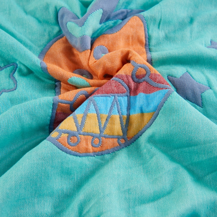 91家纺网 家纺一手货源 找家纺 朴尔-2023新款彩色糖果系列纯棉三层纱布枕巾-朴尔 调皮胡萝卜绿