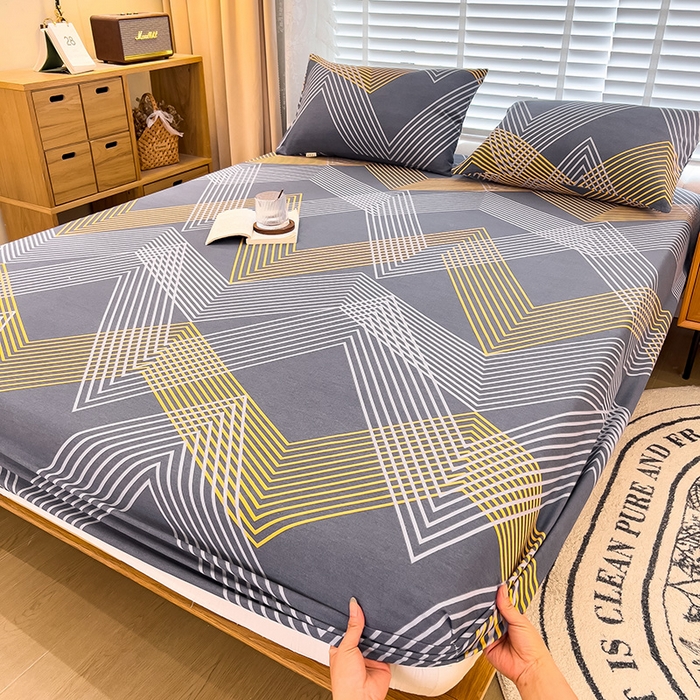 91家纺网 家纺一手货源 找家纺 芃成家纺 2023新款磨毛单床笠 曼巴克