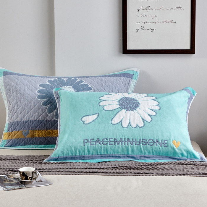 91家纺网 家纺一手货源 找家纺 朴尔-2023新款彩色糖果系列纯棉三层纱布枕巾-朴尔 清新甘菊绿