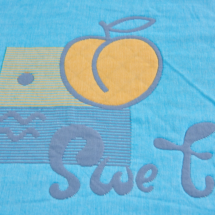 91家纺网 家纺一手货源 找家纺 朴尔-2023新款彩色糖果系列纯棉三层纱布枕巾-朴尔 水蜜桃蓝