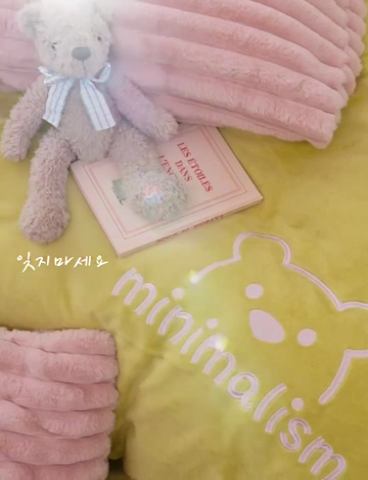 91家纺网 家纺一手货源 找家纺  2023新款兔毛绒双拼绣花四件套 乖乖熊-抹茶绿