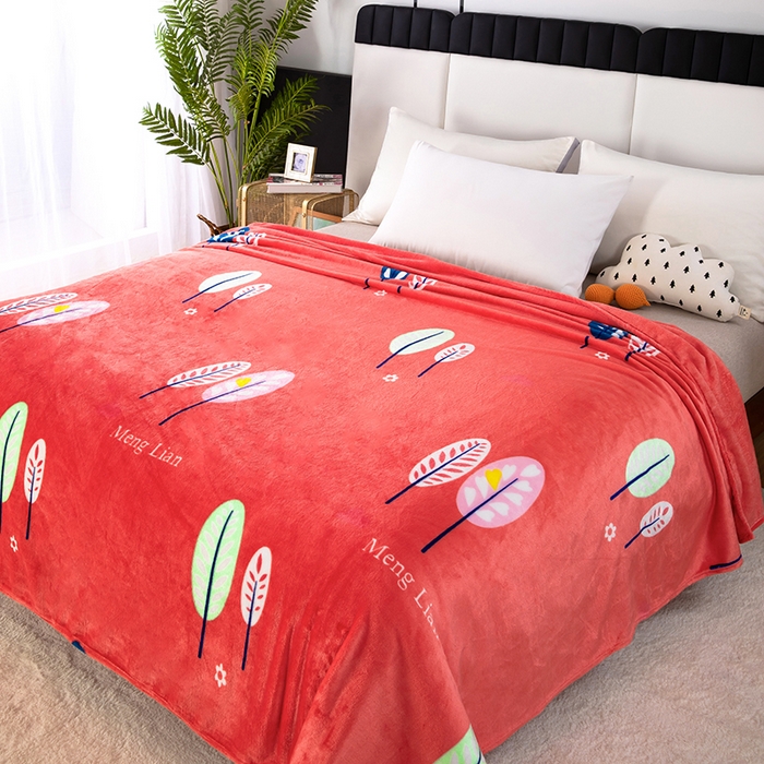 91家纺网 家纺一手货源 找家纺 侨鑫 2023新款云貂绒毛毯 彩虹树