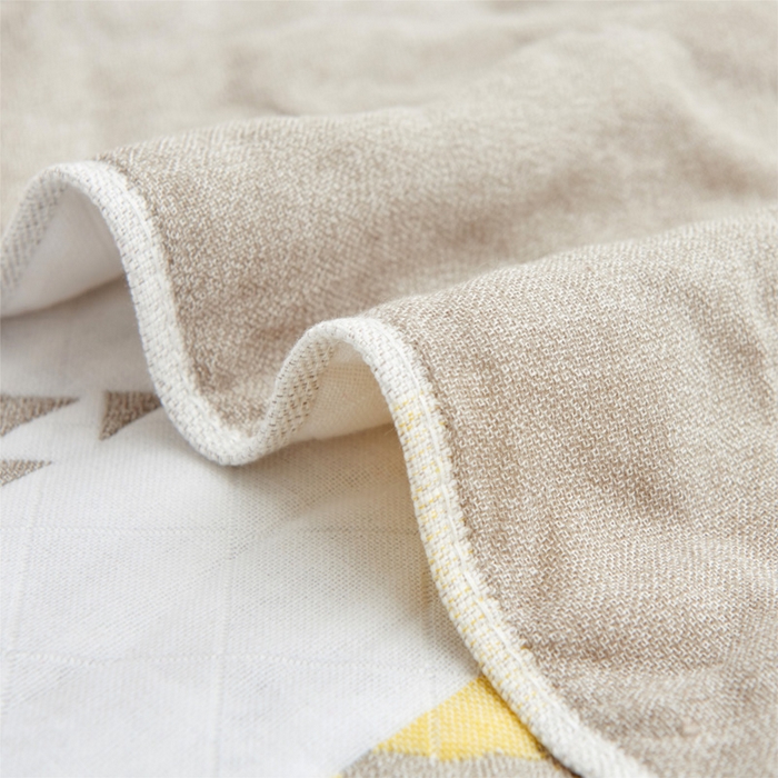 91家纺网 家纺一手货源 找家纺 朴尔 2023新款三层纱布定位枕巾 灯下萌宠-灰