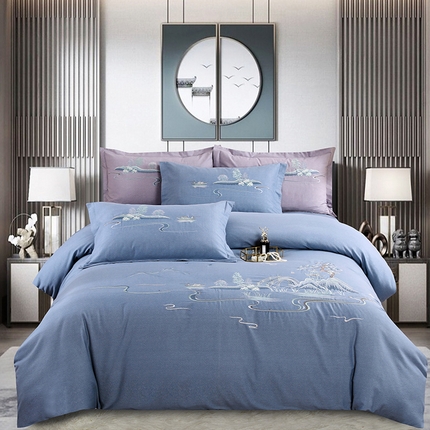 91家纺网 家纺一手货源 找家纺 （总）浩情 2026新款高端加厚120S高端磨毛刺绣系列四件套