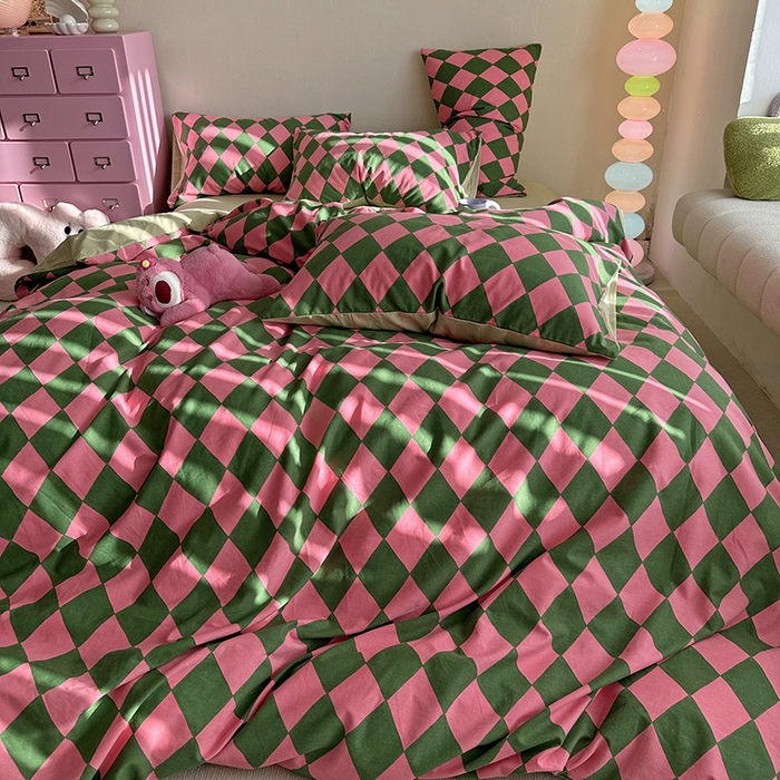 91家纺网 家纺一手货源 找家纺 千朵 2023新款全棉生态磨毛四件套 晴琳-红