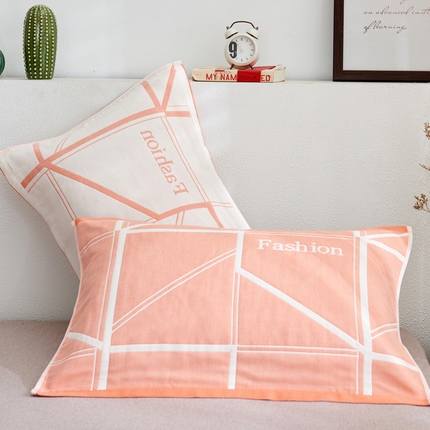 91家纺网 家纺一手货源 找家纺 （总）朴尔 2023新款六层纱布全棉循环小花型枕巾