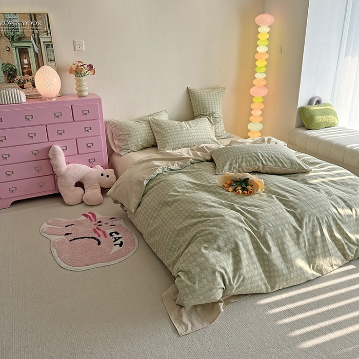 91家纺网 家纺一手货源 找家纺 千朵 2023新款全棉生态磨毛四件套 研悦