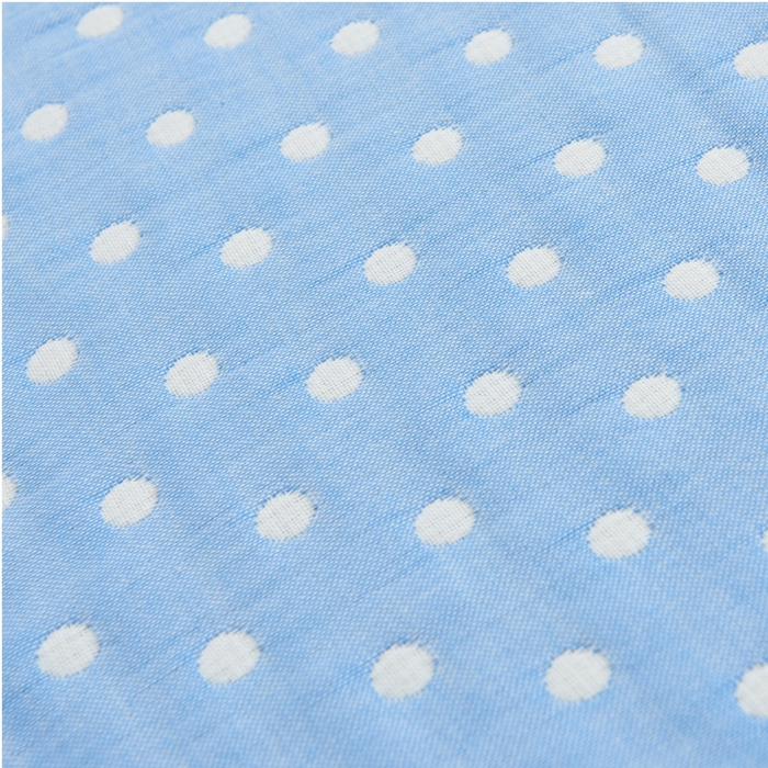 91家纺网 家纺一手货源 找家纺 朴尔 2023新款六层纱布全棉循环小花型枕巾 小波点兰