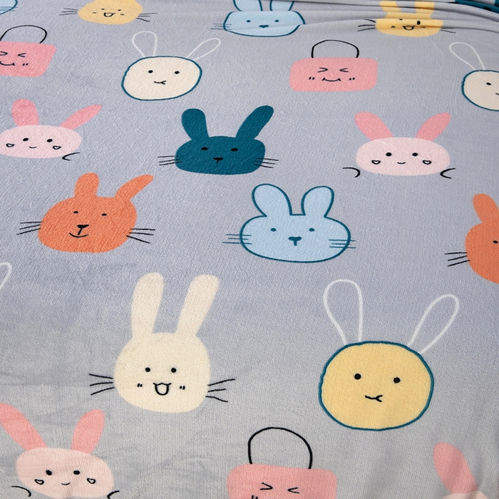 91家纺网 家纺一手货源 找家纺 侨鑫 2023新款云貂绒毛毯 兔宝宝