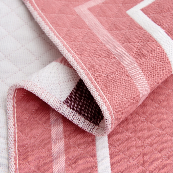 91家纺网 家纺一手货源 找家纺 朴尔 2023新款三层纱布定位枕巾 小星星-粉