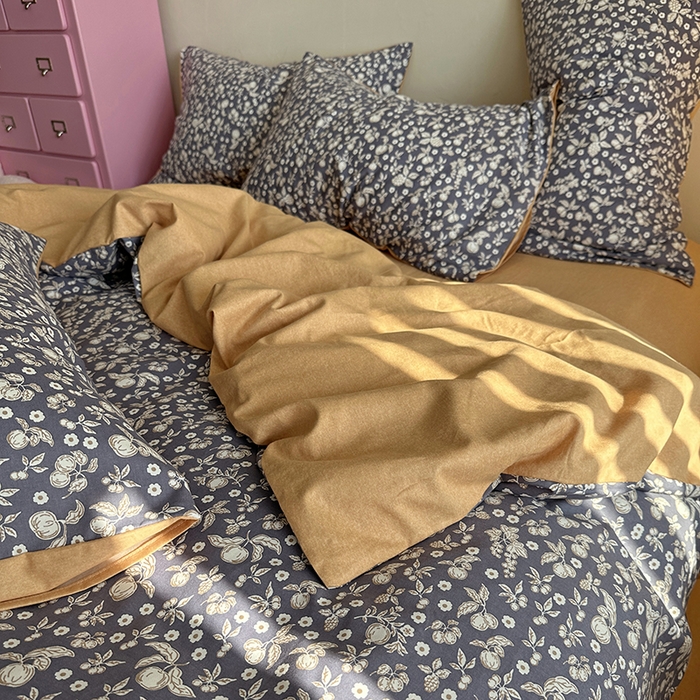 91家纺网 家纺一手货源 找家纺 千朵 2023新款全棉生态磨毛四件套 尔樱