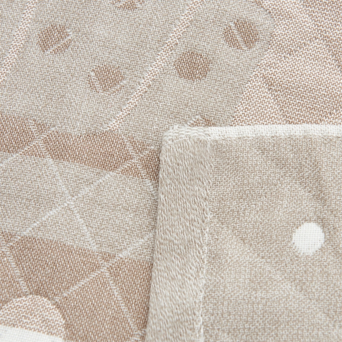 91家纺网 家纺一手货源 找家纺 朴尔 2023新款三层纱布定位枕巾 吉姆熊-灰