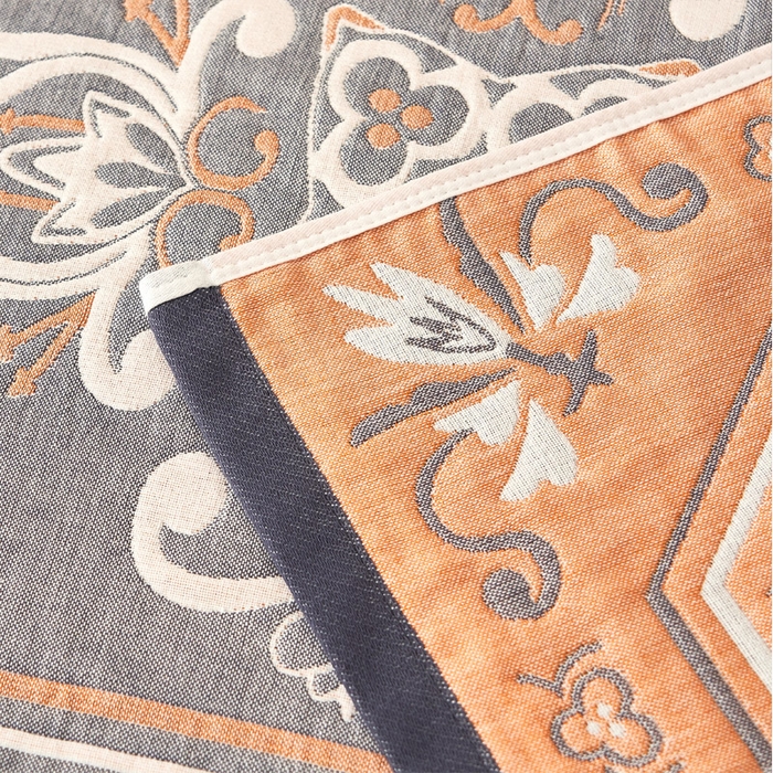 91家纺网 家纺一手货源 找家纺 朴尔 2023新款全棉四层纱布休闲枕巾 皇室贵族-黄