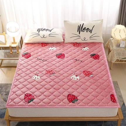 91家纺网 家纺一手货源 找家纺 （总）东宇 2024年新款A类抗菌牛奶绒大床加厚床垫