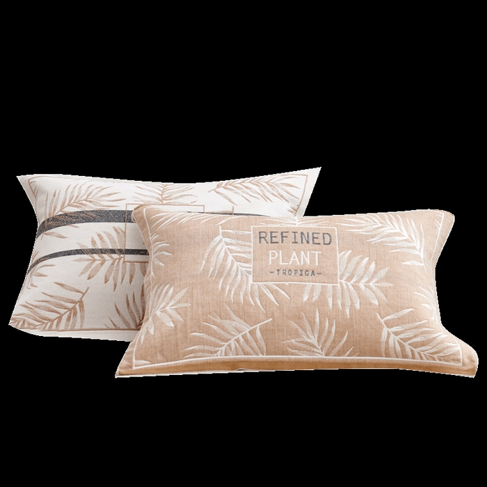 91家纺网 家纺一手货源 找家纺 朴尔家纺-毛巾被 2023新款混纺三层纱布枕巾详情图 热带草原-驼