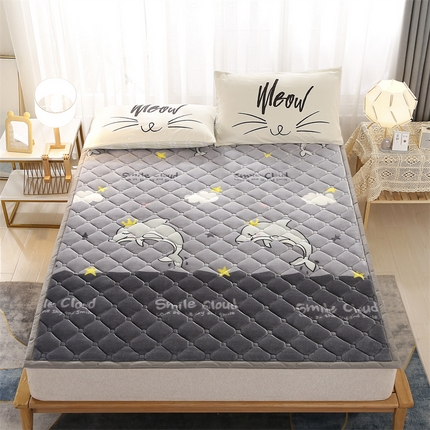 91家纺网 家纺一手货源 找家纺 （总）东宇 2024年新款A类抗菌牛奶绒大床加厚床垫