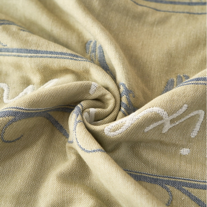 91家纺网 家纺一手货源 找家纺 朴尔 2023新款全棉四层纱布休闲枕巾 摩登时代-绿