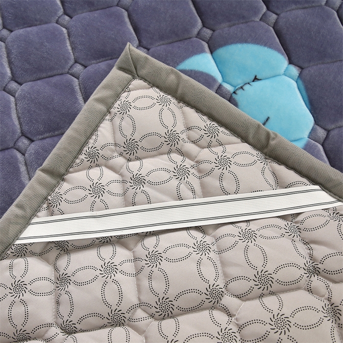 91家纺网 家纺一手货源 找家纺 东宇 2024年新款A类抗菌牛奶绒大床加厚床垫 星球