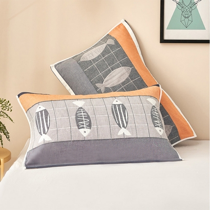 91家纺网 家纺一手货源 找家纺 （总）朴尔 2023新款全棉四层纱布休闲枕巾