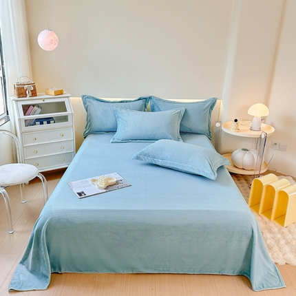 91家纺网 家纺一手货源 找家纺 （总）2023年新款多功能毛毯牛奶绒床单三件套