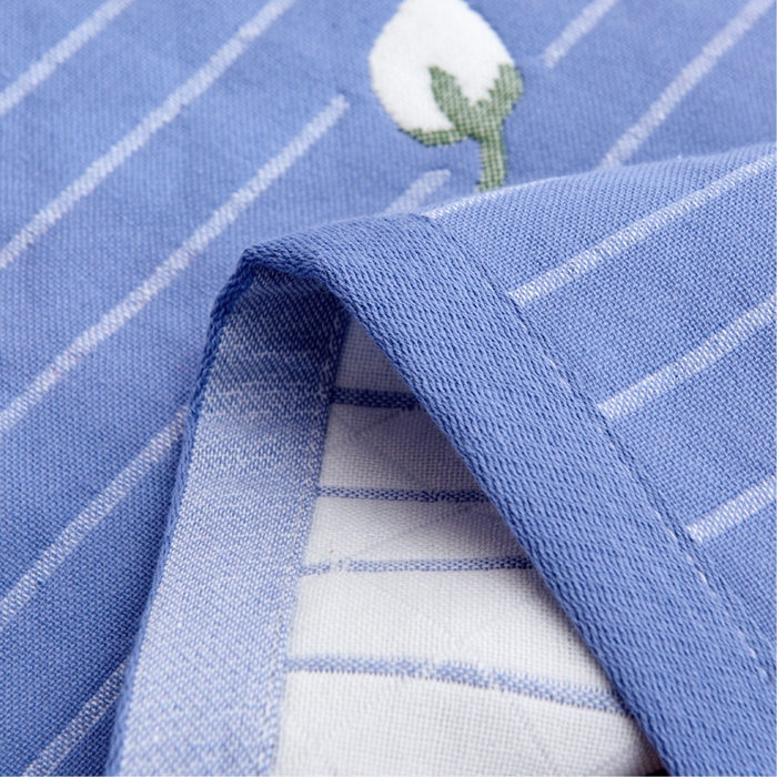 91家纺网 家纺一手货源 找家纺 朴尔 2023新款三层纱布定位枕巾 小野菊-兰