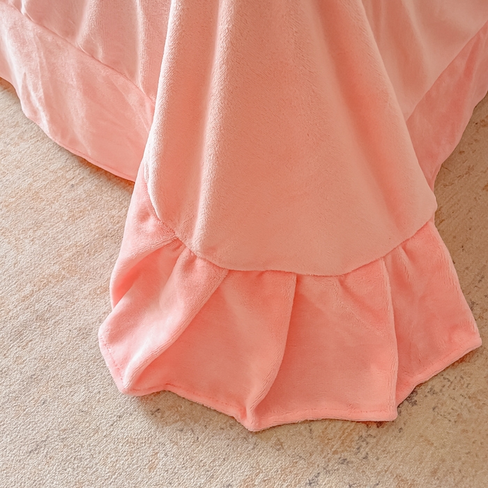 91家纺网 家纺一手货源 找家纺 凯美家居 2023新款牛奶绒刺绣四件套 浪漫花语 梦粉