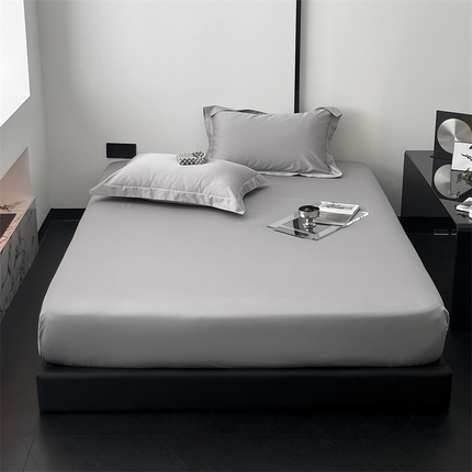 91家纺网 家纺一手货源 找家纺 三味舒屋 2024新款50S双股贡缎长绒棉纯色单品系列 蒸汽灰