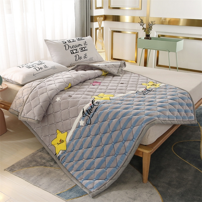 91家纺网 家纺一手货源 找家纺 东宇 2024年新款A类抗菌牛奶绒大床加厚床垫 星光